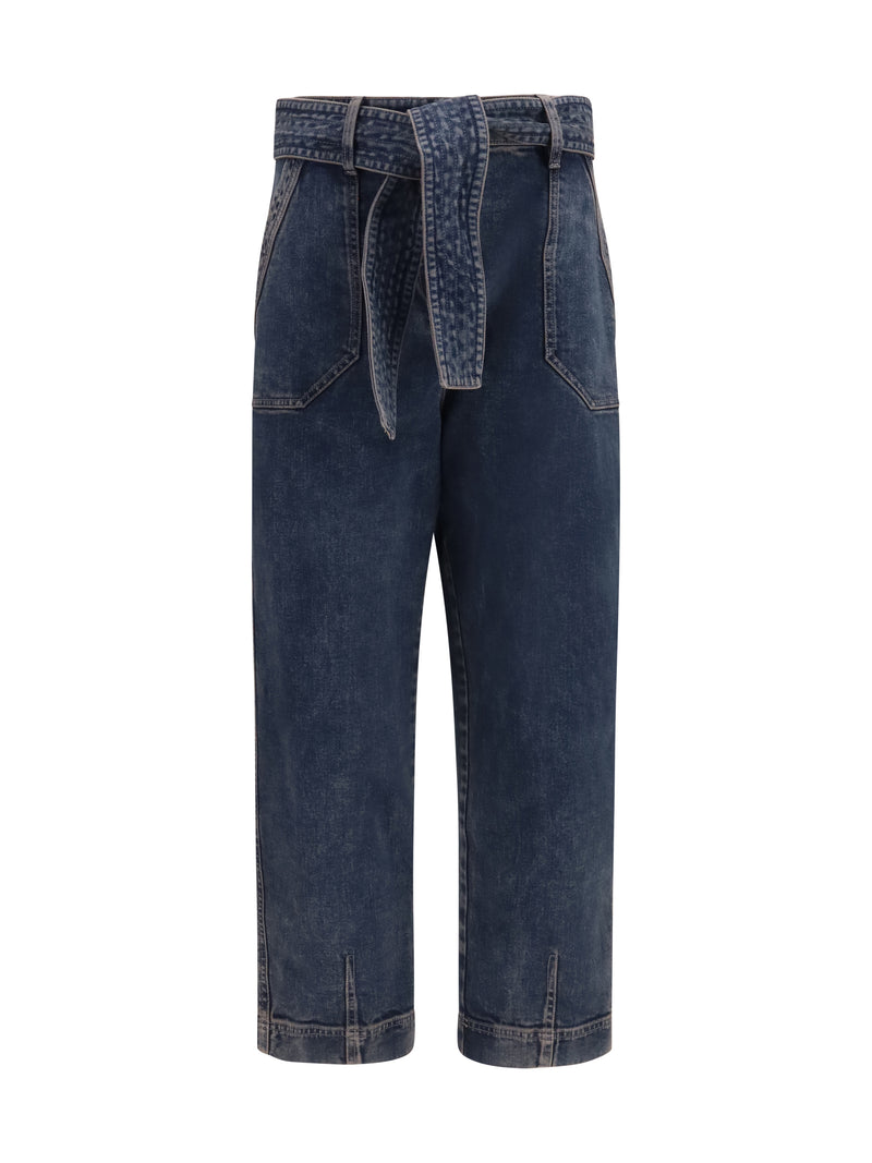 Giorgio Armani Giorgio Armani Wide-leg Jeans Grey Navy - World Class Fashion