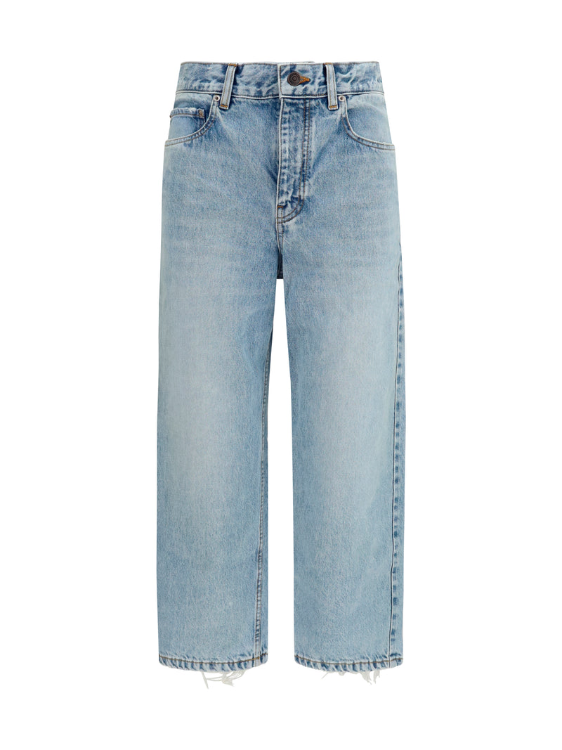 Balenciaga Balenciaga Jackie Capri Pants Bleach Light Blue - World Class Fashion