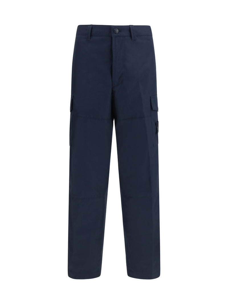 Stone Island Stone Island Cotton Cargo Pants Navy Blue - World Class Fashion