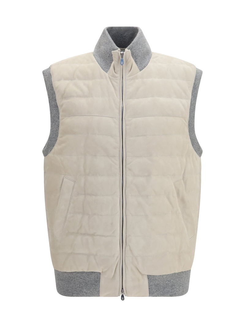 Brunello Cucinelli Brunello Cucinelli Padded Vest English White Men - World Class Fashion