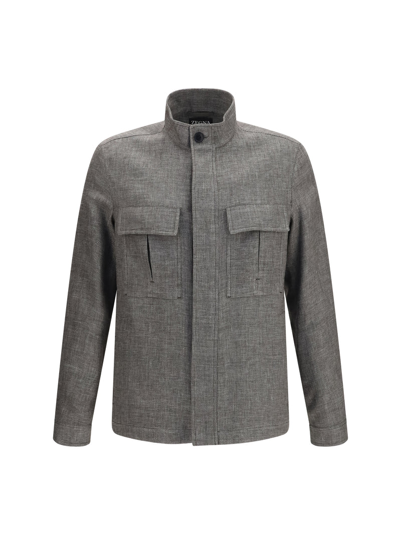 Zegna Zegna High-collar Shirt Jacket 001 - World Class Fashion
