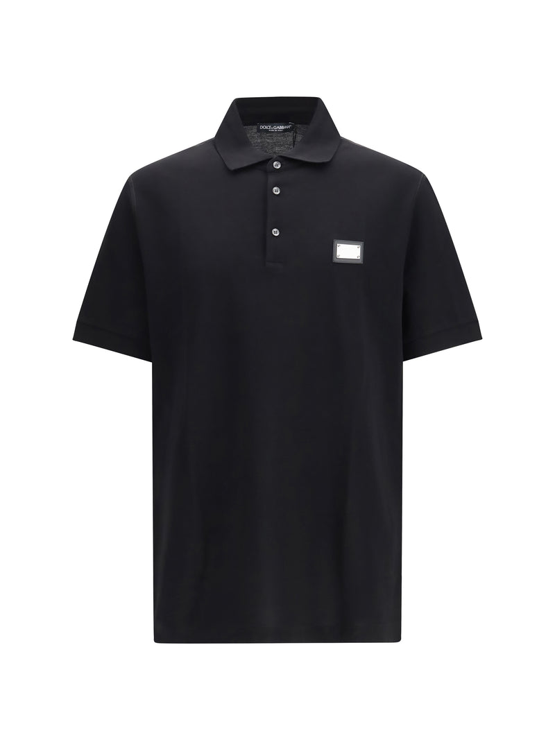 Dolce & Gabbana Dolce & Gabbana Cotton Piqué Polo Nero - World Class Fashion