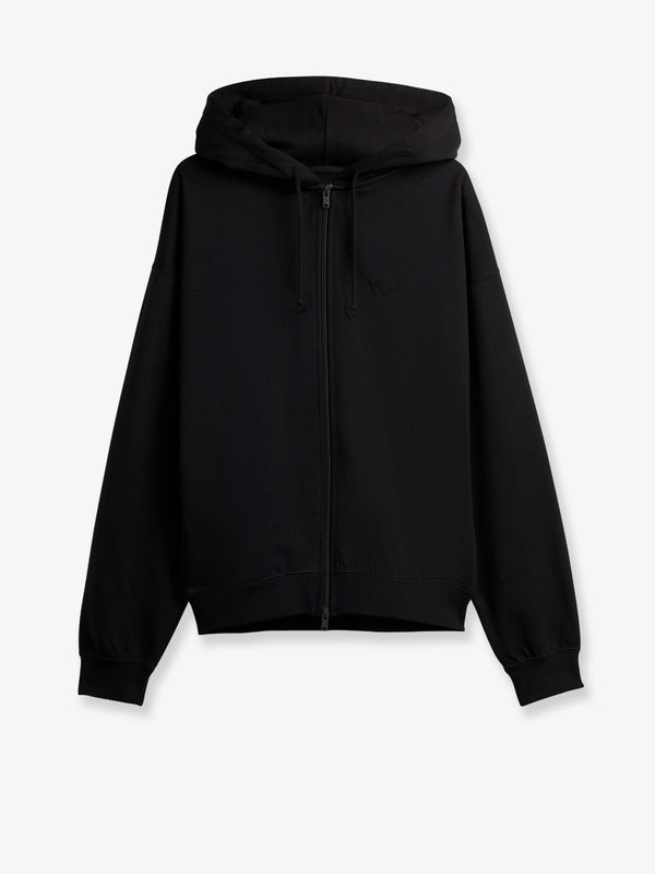 Adidas Y-3 Fl Zip Hoodie Cotton Blend Sweatshirt
