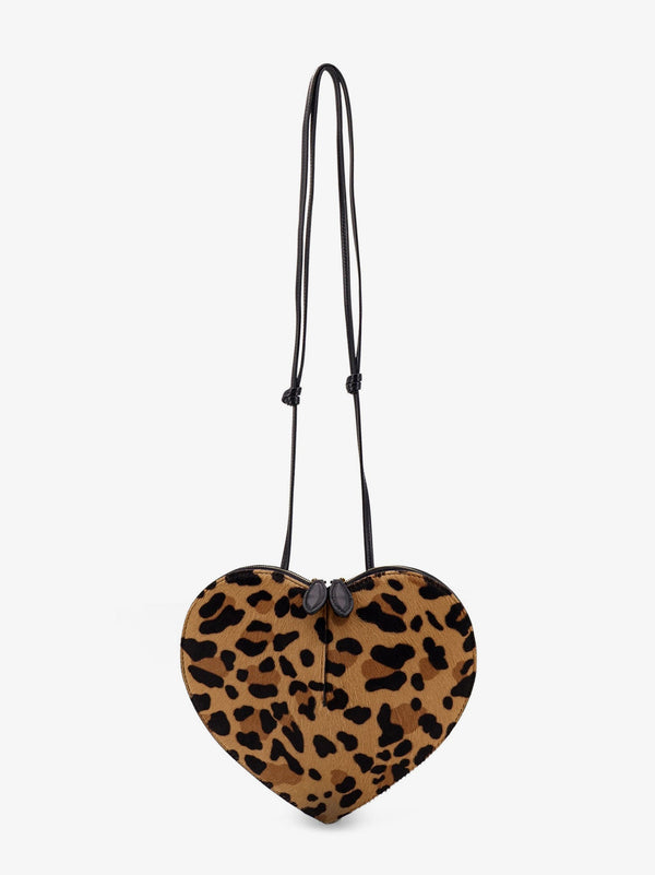 Alaia Le Coeur Leopard Haircalf Shoulder Bag