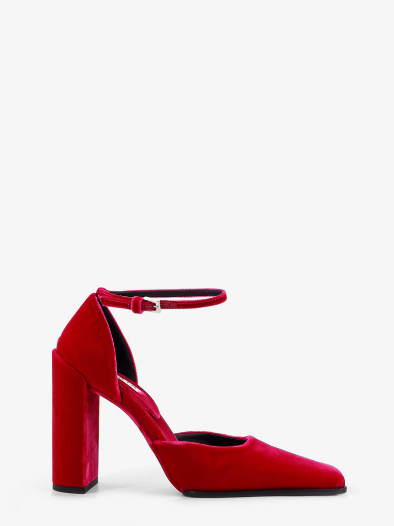 Alaia Zapatos de terciopelo Alaia D'Orsay 90 Rosa - World Class Fashion