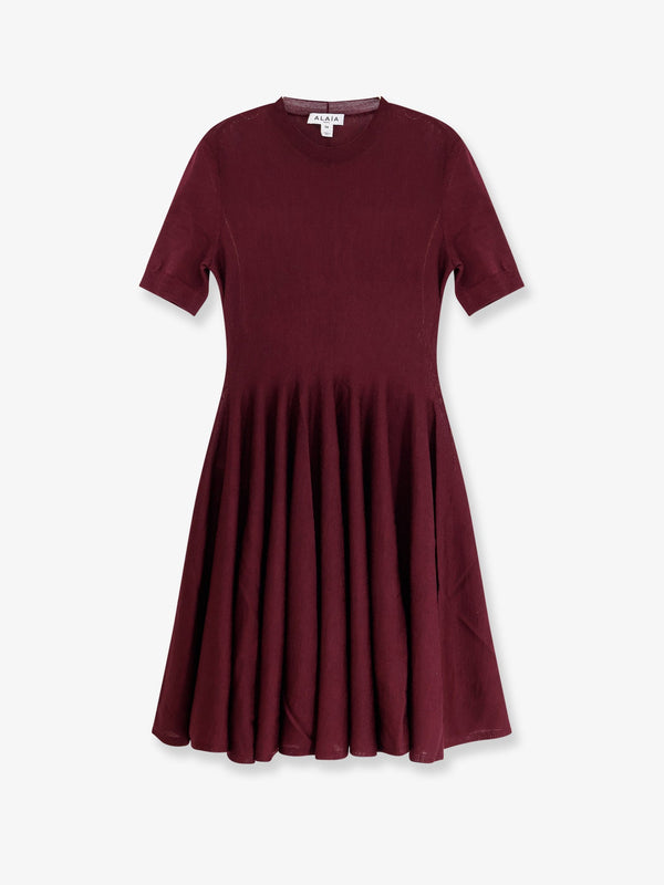 Alaia Skater Virgin Wool Dress