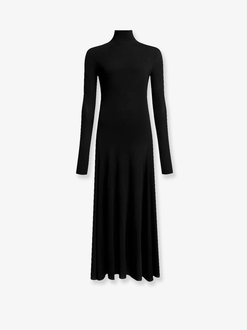 Alaia Alaia Vestido Largo de Corazón de Viscosa Negro - World Class Fashion