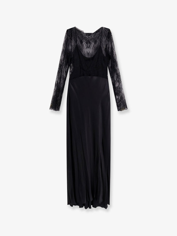Alberta Ferretti Long Dress With Lace Insert