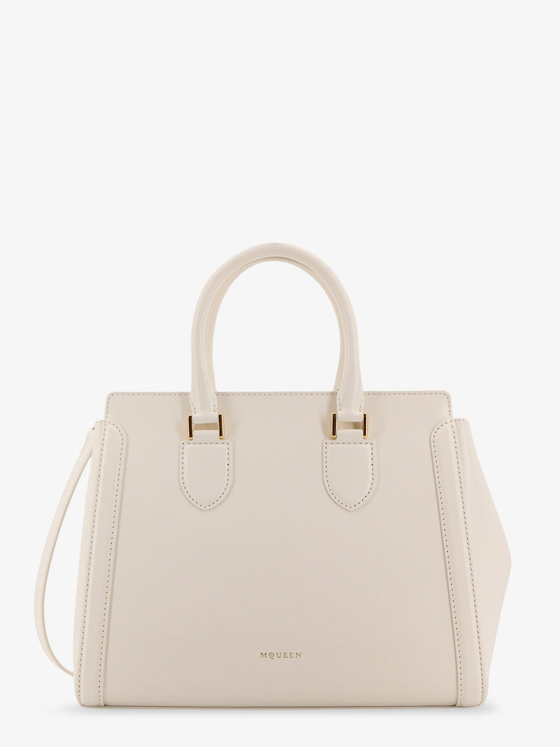 Alexander McQueen Bolso de hombro grande de piel Birdee de Alexander McQueen, color blanco - World Class Fashion