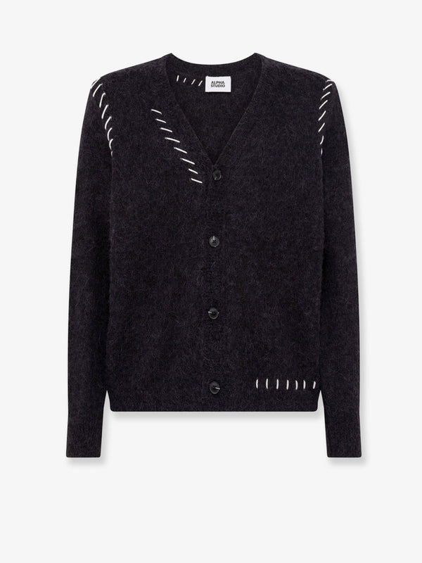 Alpha-Studio Wool Blend Cardigan
