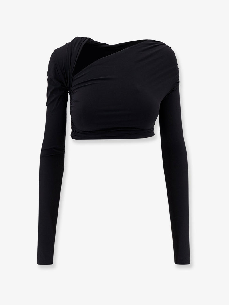 Amazuìn Amazuìn Gabi Stretch Fabric Top Black - World Class Fashion