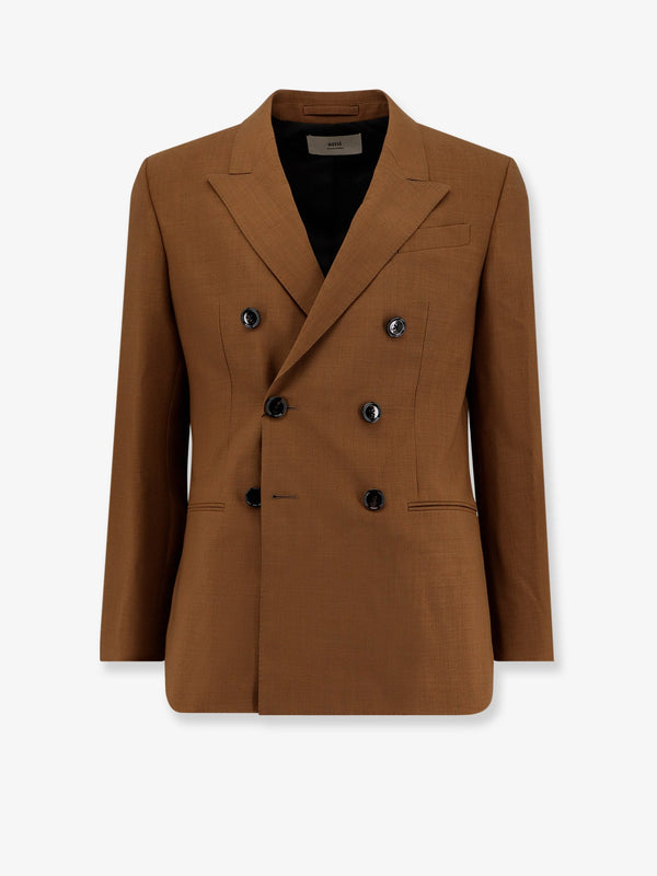 Ami Paris Double-Breasted Wool Blazer