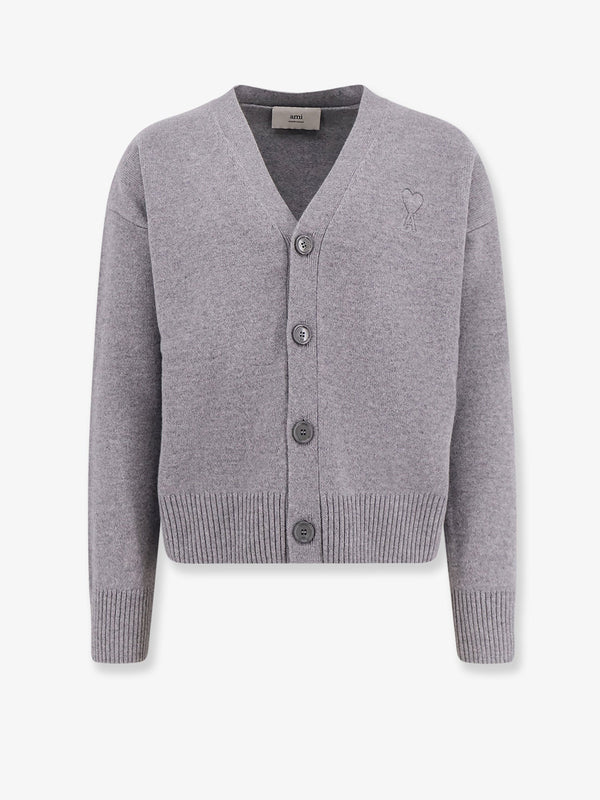 Ami Paris Wool And Cashmere Cardigan