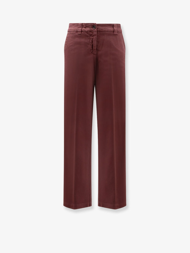 Aspesi Aspesi Cotton Trousers Purple Women - World Class Fashion