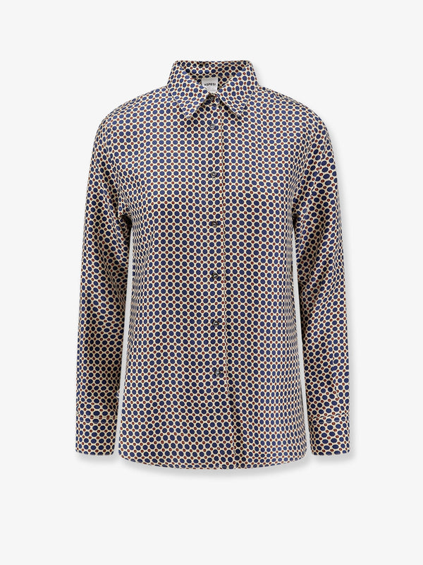 Aspesi Silk Shirt With Micro-Pattern