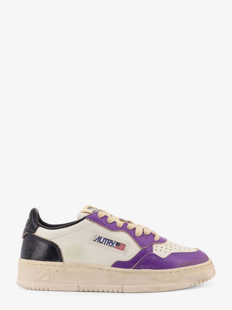 Autry Zapatillas bajas de cuero Autry Super Vintage moradas - World Class Fashion