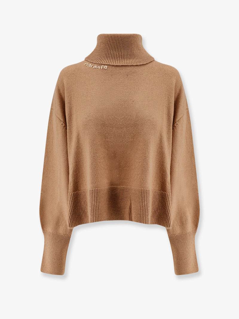 Axel Arigato Jersey de cuello vuelto de mezcla de lana Axel Arigato Camel - World Class Fashion