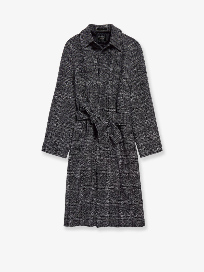 Balenciaga Balenciaga One Layer Raglan Wool Coat Grey - World Class Fashion