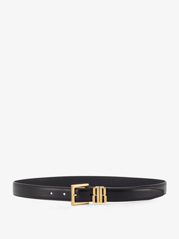 Balenciaga Leather Belt With Bb Editor Leather