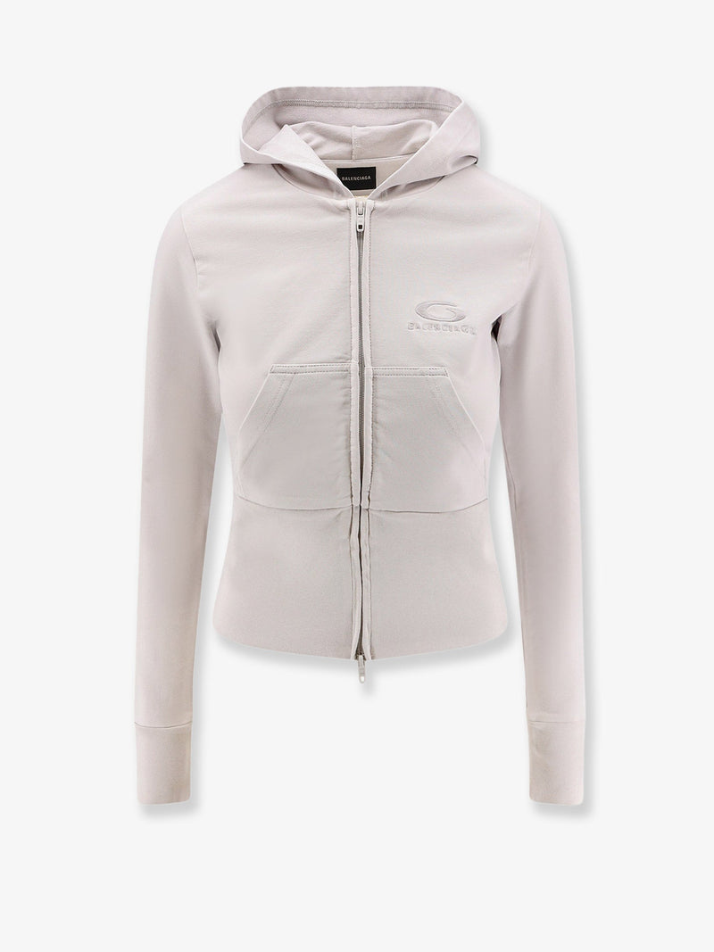 Balenciaga Balenciaga Cotton Hooded Sweatshirt Grey Women - World Class Fashion