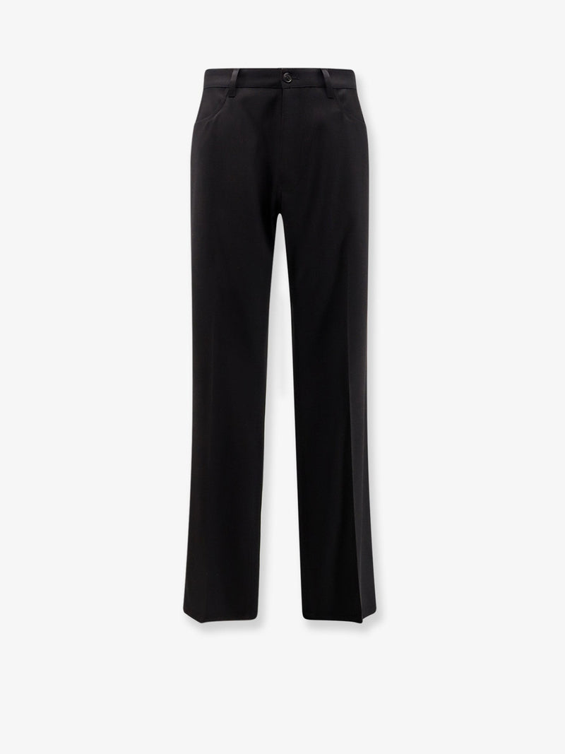 Balenciaga Balenciaga Straight Fit Cotton Trousers Black - World Class Fashion