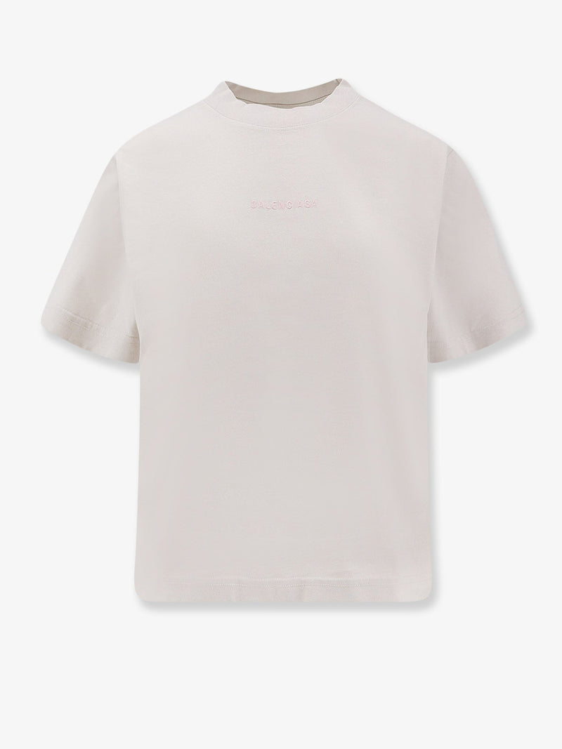 Balenciaga Balenciaga Cotton T-Shirt Grey Women - World Class Fashion