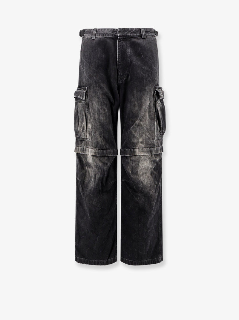 Balenciaga Balenciaga Cargo Black Denim Trousers Men - World Class Fashion