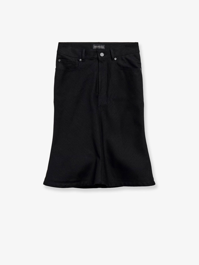 Balenciaga Balenciaga Cotton Midi Skirt Black - World Class Fashion