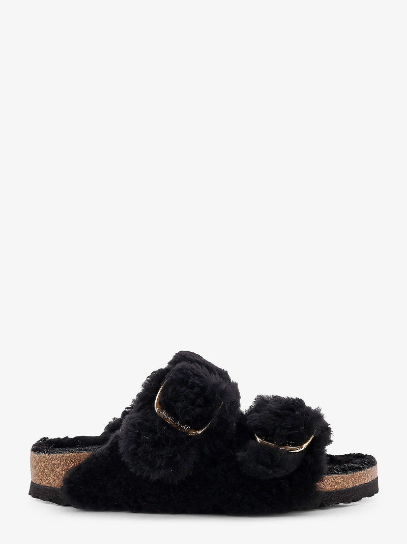 Birkenstock Birkenstock Arizona Big Buckle Teddy Sandals Black Gold - World Class Fashion