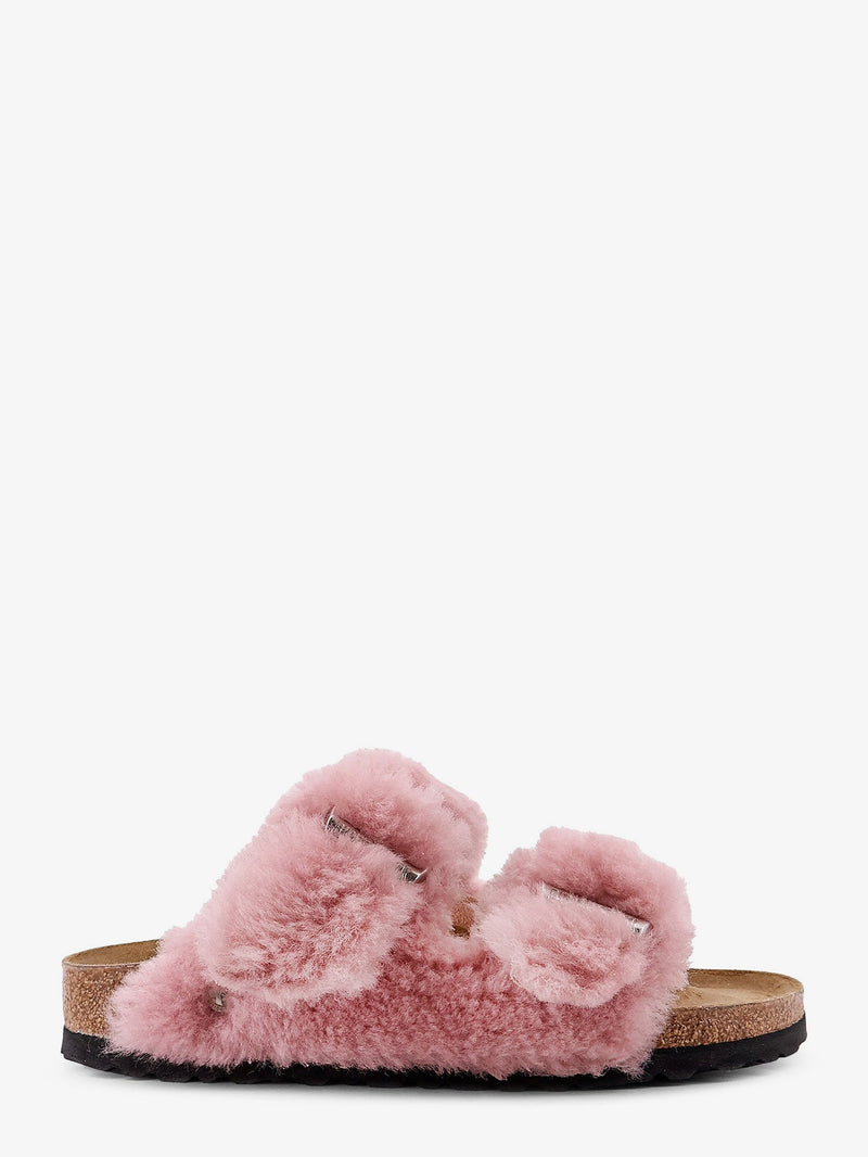 Birkenstock Birkenstock Arizona Faux Fur Sandals Pink - World Class Fashion