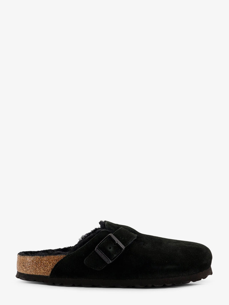 Birkenstock Birkenstock Boston Shearling Suede Mule Negro - World Class Fashion