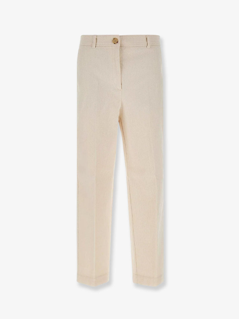 Boss Pantalones de pana Boss blancos para mujer - World Class Fashion