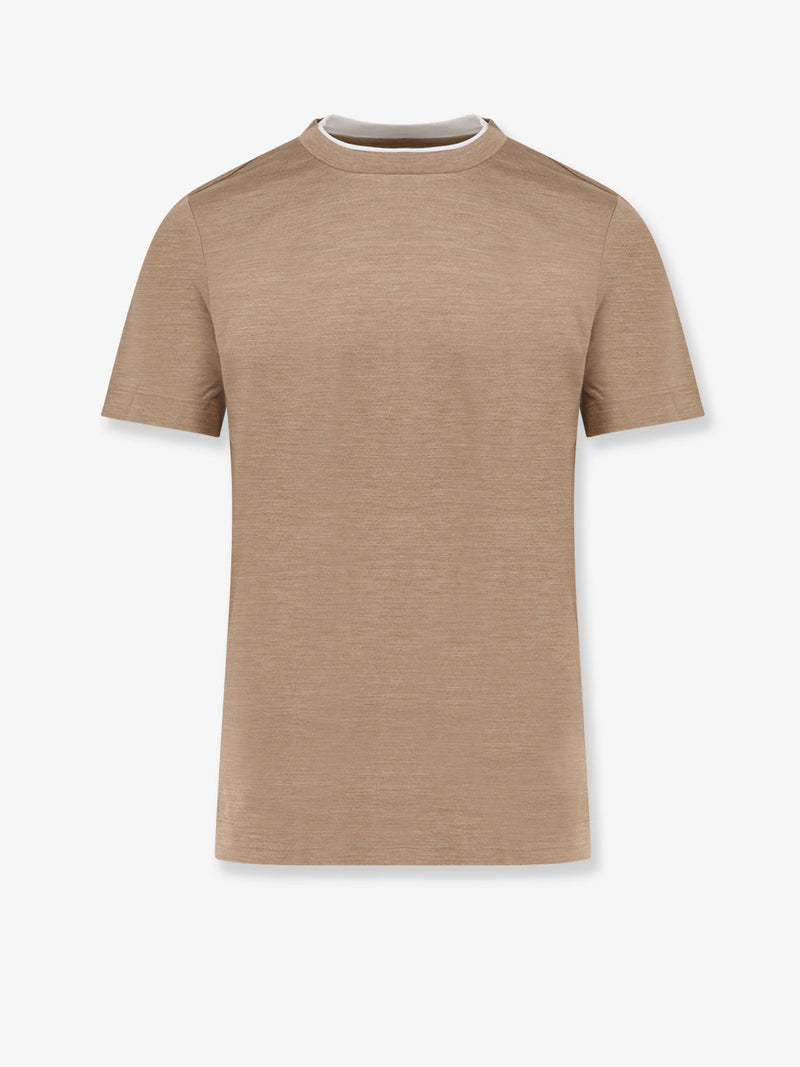 Boss Camiseta de Algodón y Seda Boss Marrón - World Class Fashion