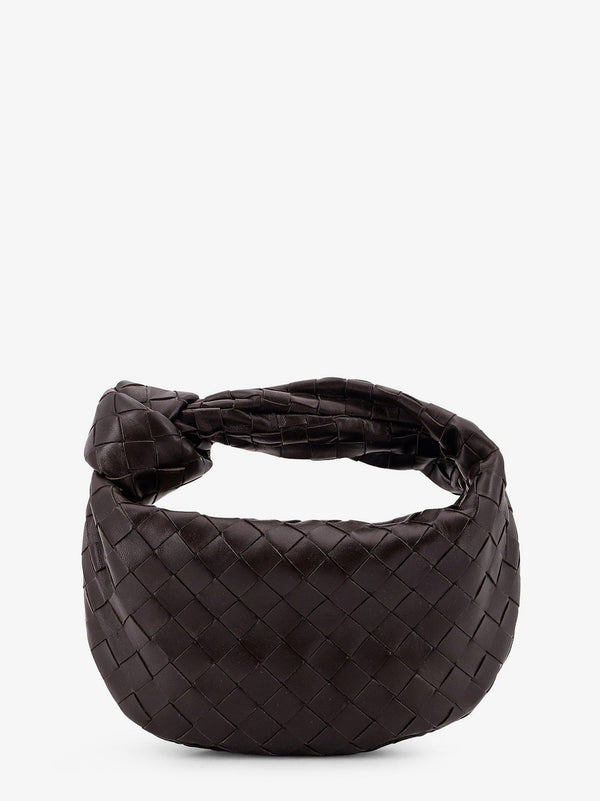 Bottega Veneta Mini Jodie Leather Handbag With Intrecciato Motif