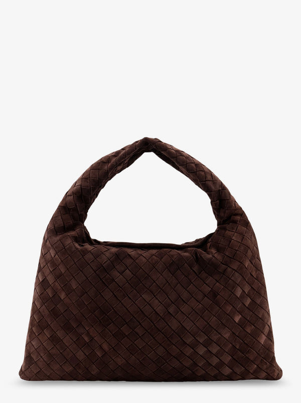 Bottega Veneta Hop Intrecciato Suede Shoulder Bag