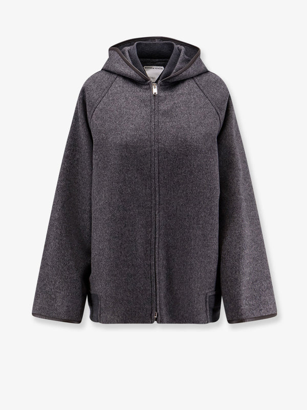 Bottega Veneta Wool Jacket With Leather Profiles