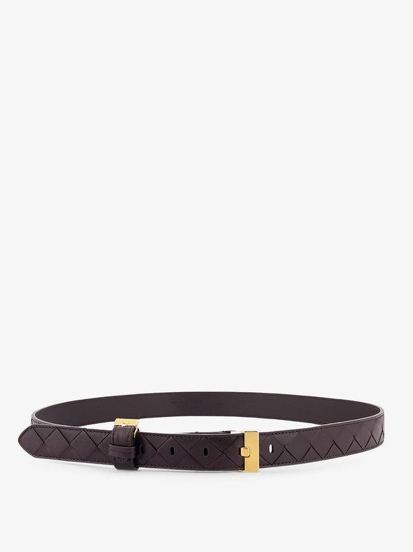 Bottega Veneta Leather Belt With Intrecciato Motif