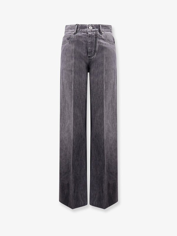 Bottega Veneta Black Washed Palazzo Denim Jeans