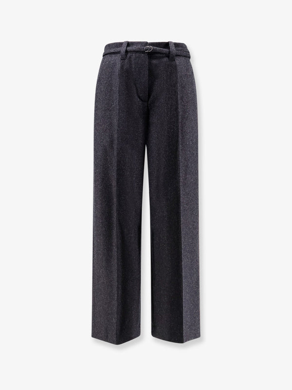 Brunello Cucinelli Virgin Wool Trousers With Belt