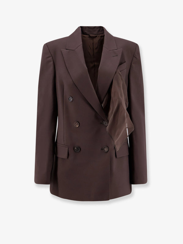 Brunello Cucinelli Tropical Luxury Wool Blazer With Monili
