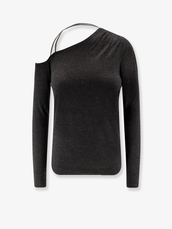 Brunello Cucinelli Cashmere And Silk Blend Sweater With Monili Detail