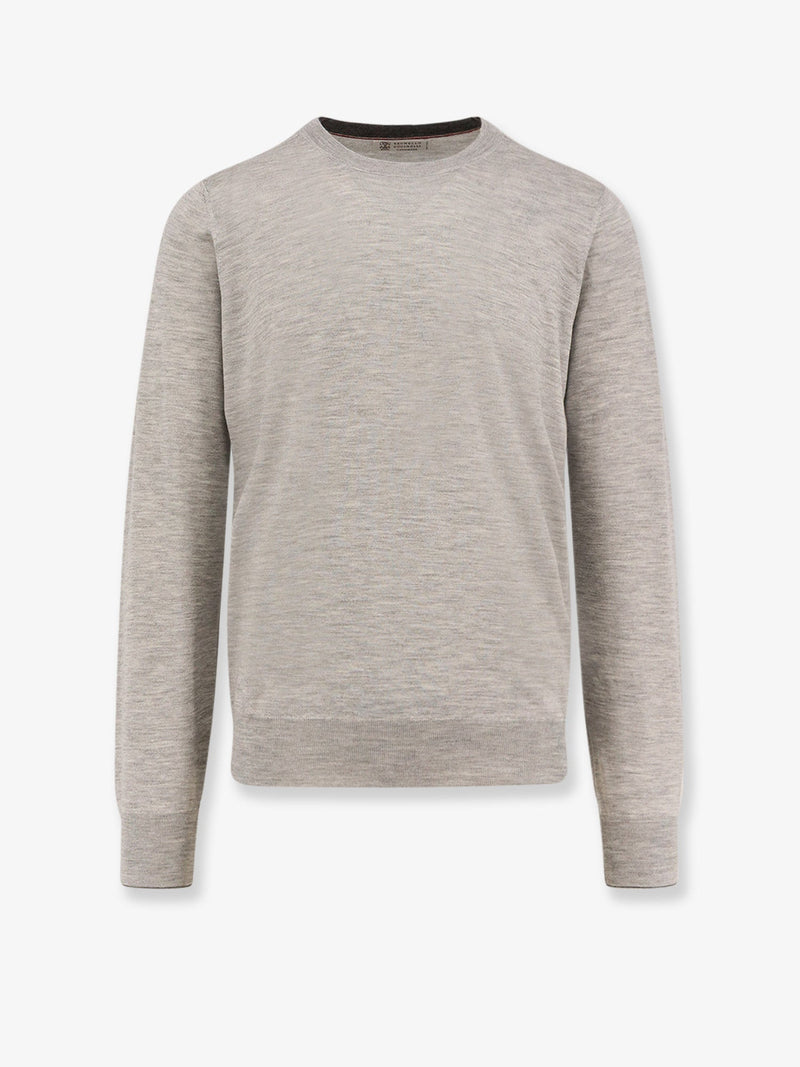 Brunello Cucinelli Brunello Cucinelli Cashmere and Silk Sweater Grey - World Class Fashion