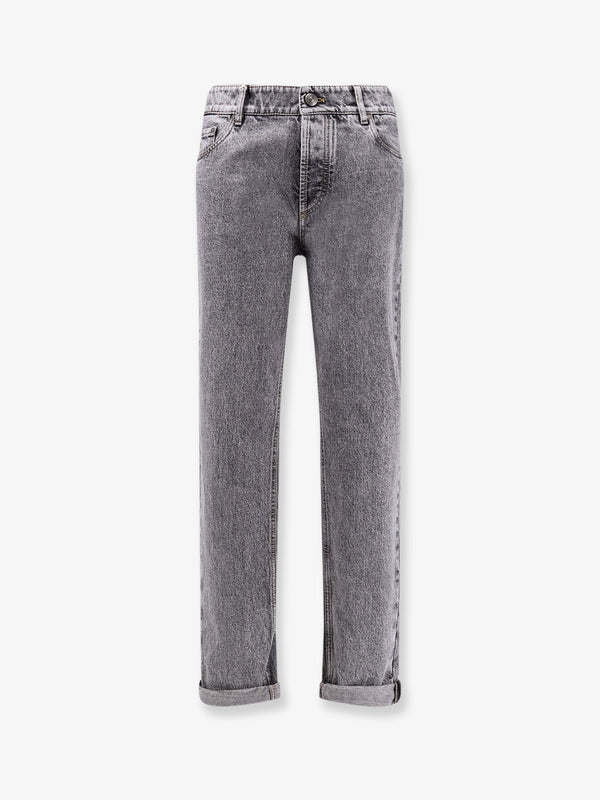 Brunello Cucinelli Grey Denim Trousers