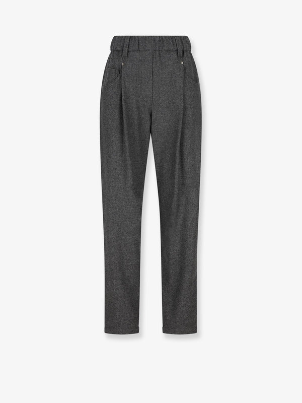 Brunello Cucinelli Baggy Flannel Trousers
