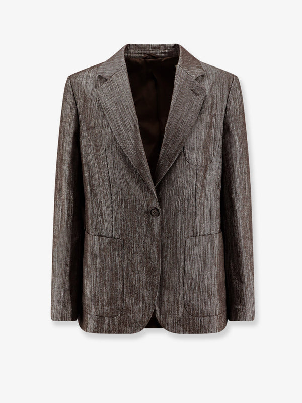 Brunello Cucinelli Single-Breasted Lurex Fabric Blazer