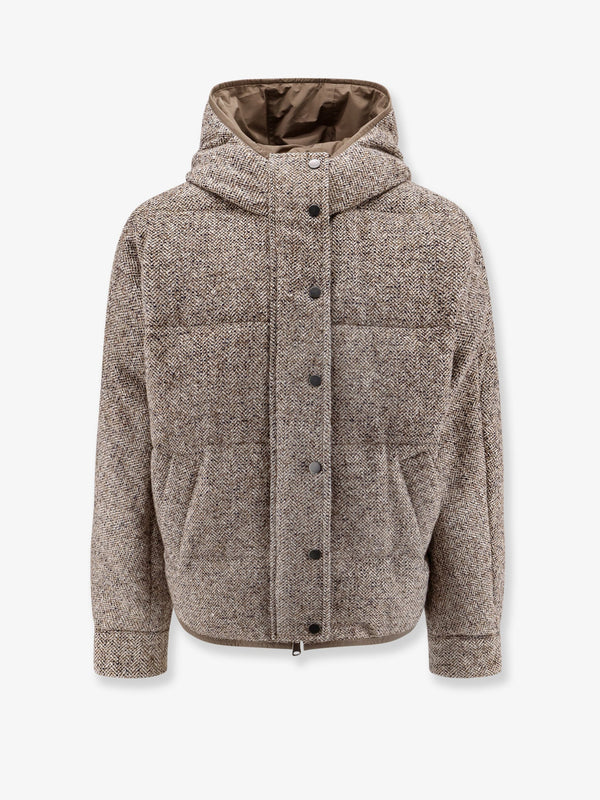Brunello Cucinelli Reversible Wool And Silk Down Jacket