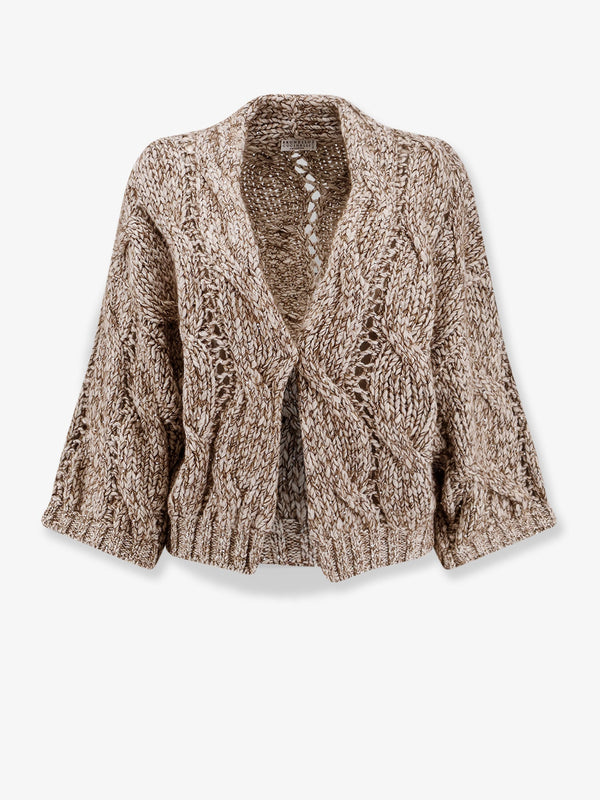 Brunello Cucinelli Wool And Cashmere Cardigan With Sequins