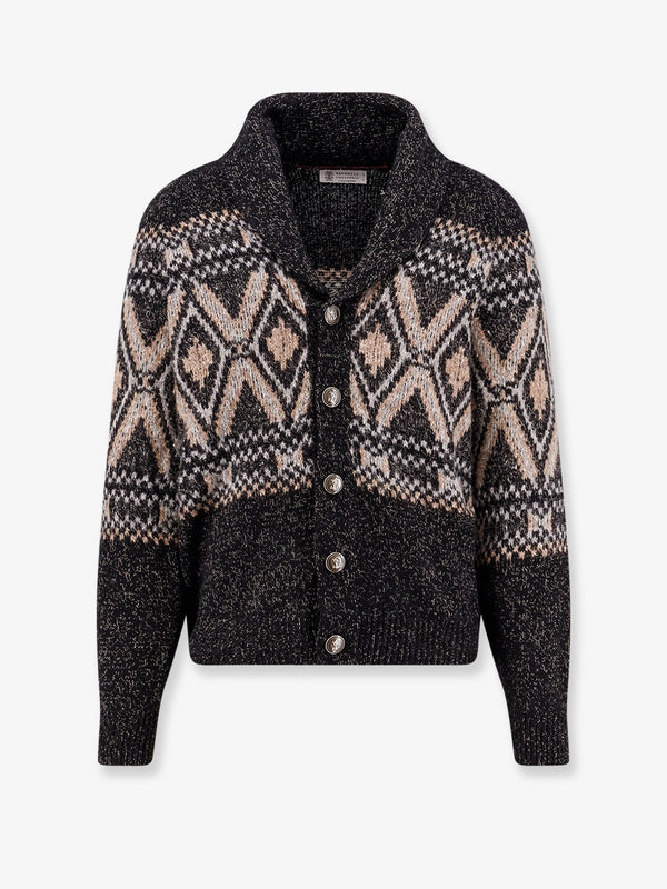 Brunello Cucinelli Wool, Silk And Cashmere Cardigan