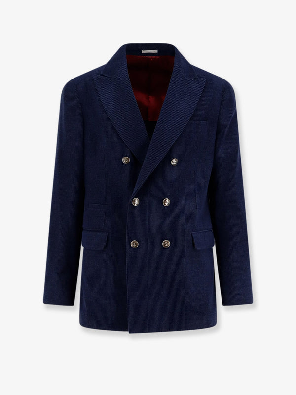 Brunello Cucinelli Deconstructed One-And-A-Half-Breasted Corduroy Blazer