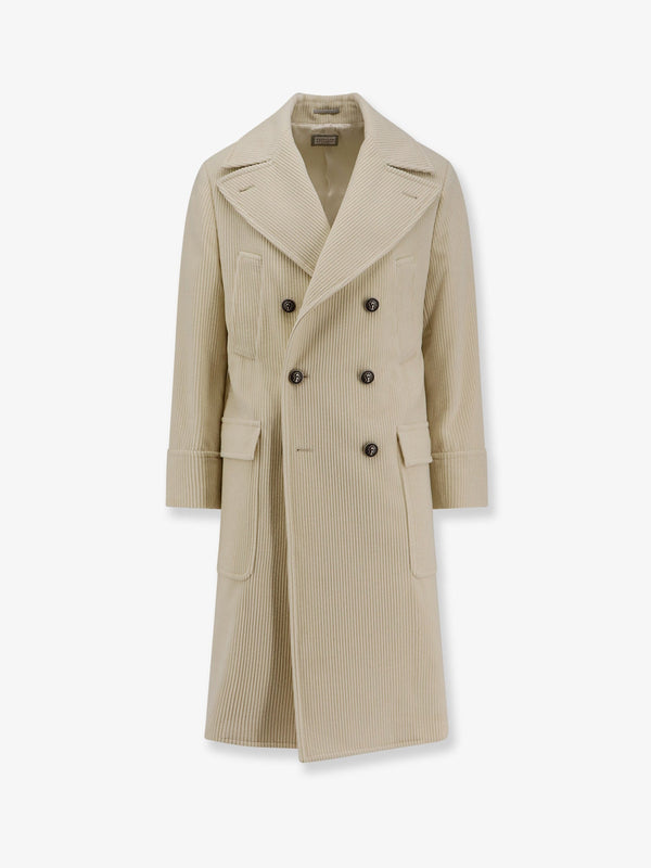 Brunello Cucinelli Ribbed Cashmere Coat